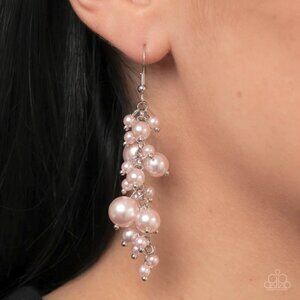 Paparazzi Jewelry Accessories - The Rumors Are True - Pink Earrings - Vintage